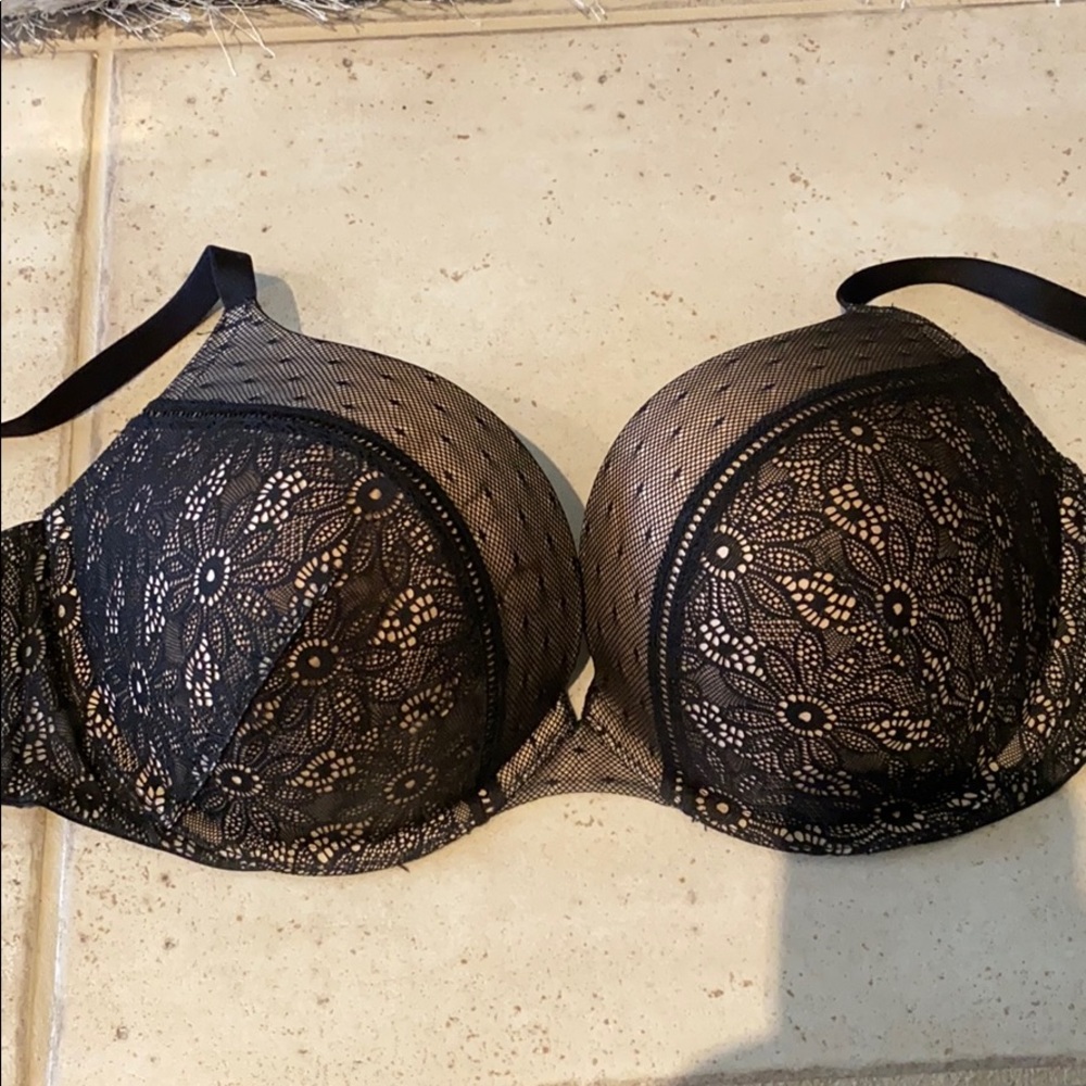 Victoria's Secret Black Lace Push-Up Bra